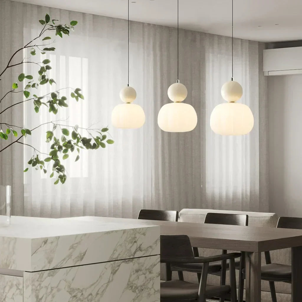 Lampada a sospensione Nordic Pumpkin | Lampada da soffitto LED moderna | Meowbutter