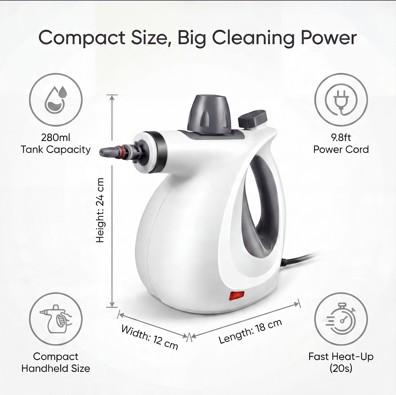Deep Clean Without Chemicals – Handheld Steam Tool for Kitchens & Bathrooms