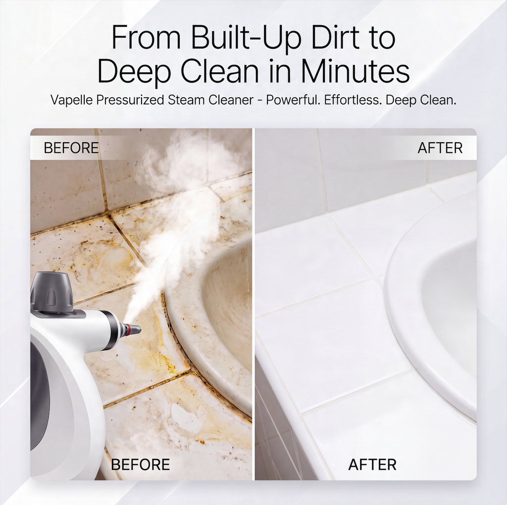 Deep Clean Without Chemicals – Handheld Steam Tool for Kitchens & Bathrooms