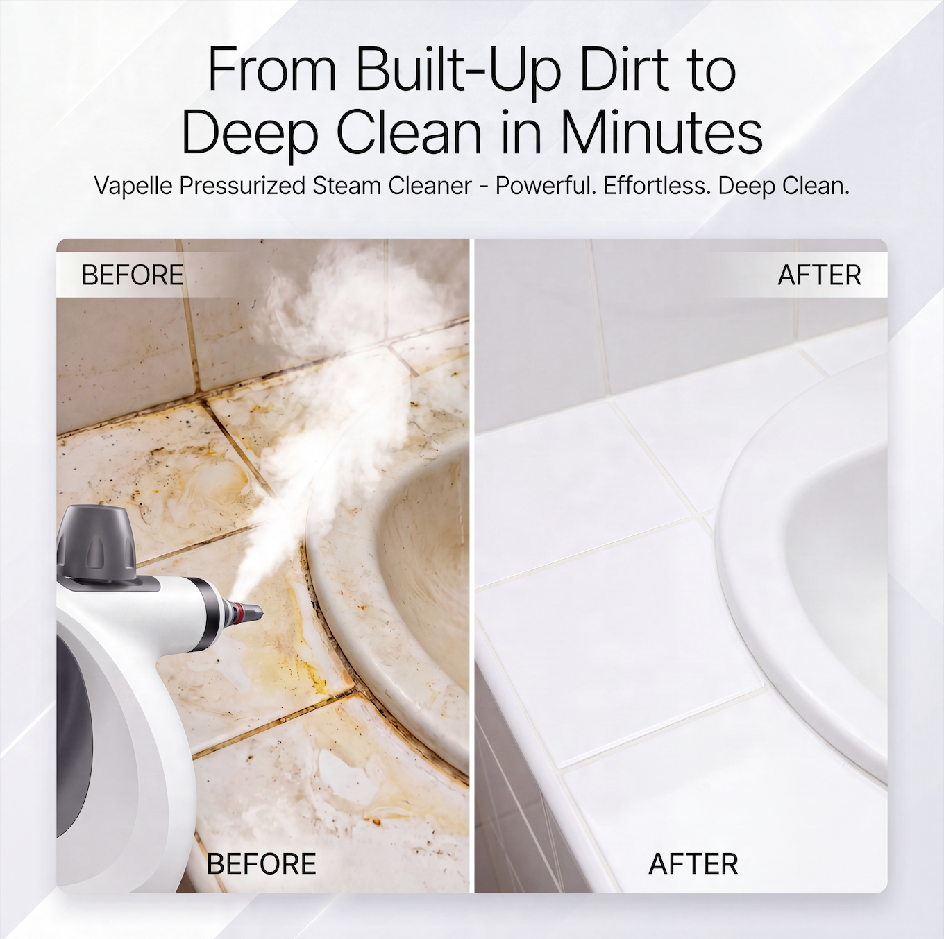 Deep Clean Without Chemicals – Handheld Steam Tool for Kitchens & Bathrooms