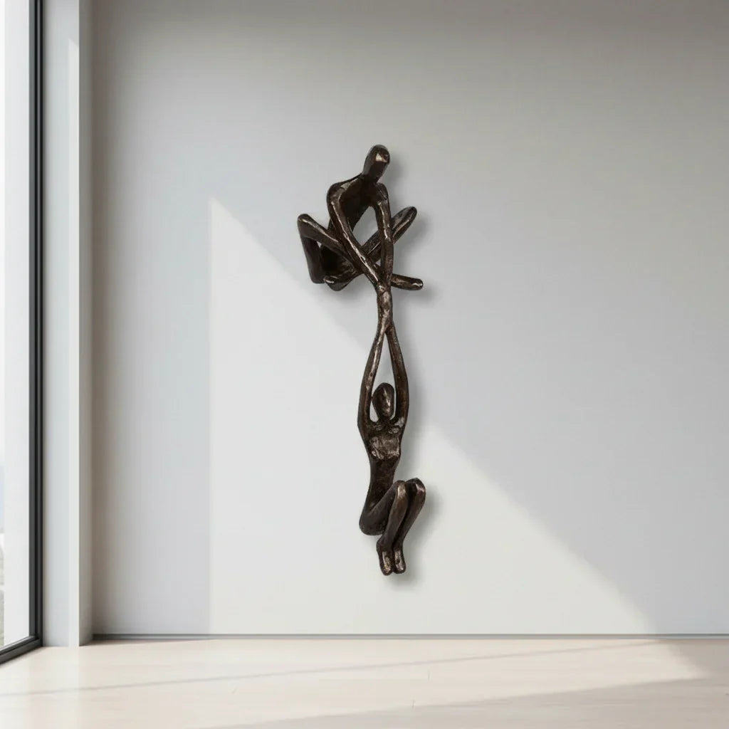 Wall Art Romantic Resin Couple Sculpture Decor | Meowbutter