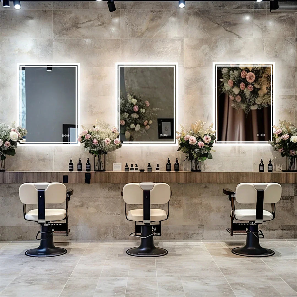 LuvoGlow | LED Bathroom Mirror | Frameless Dimmable with Anti-Fog | Meowbutter