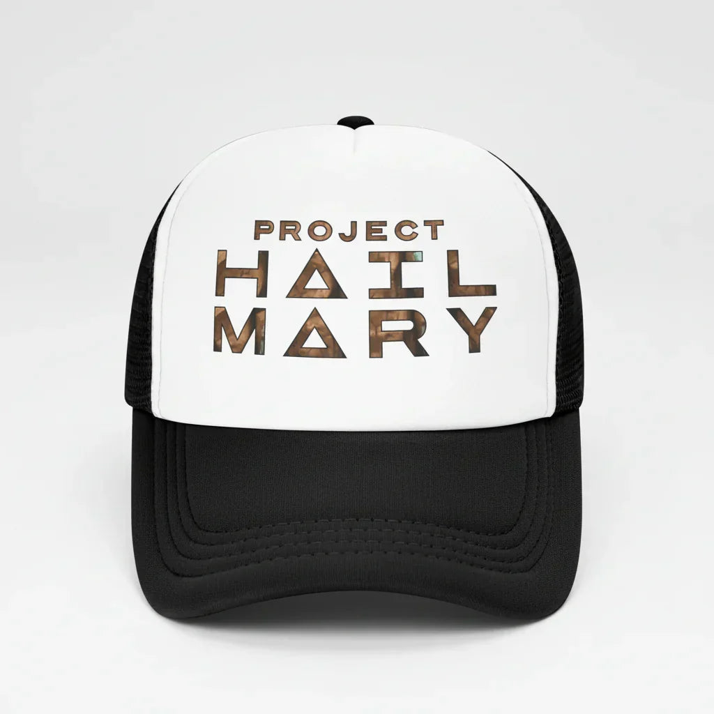 Project Rocky Structured Trucker Cap — Breathable Mesh Back, Adjustable Snapback Closure