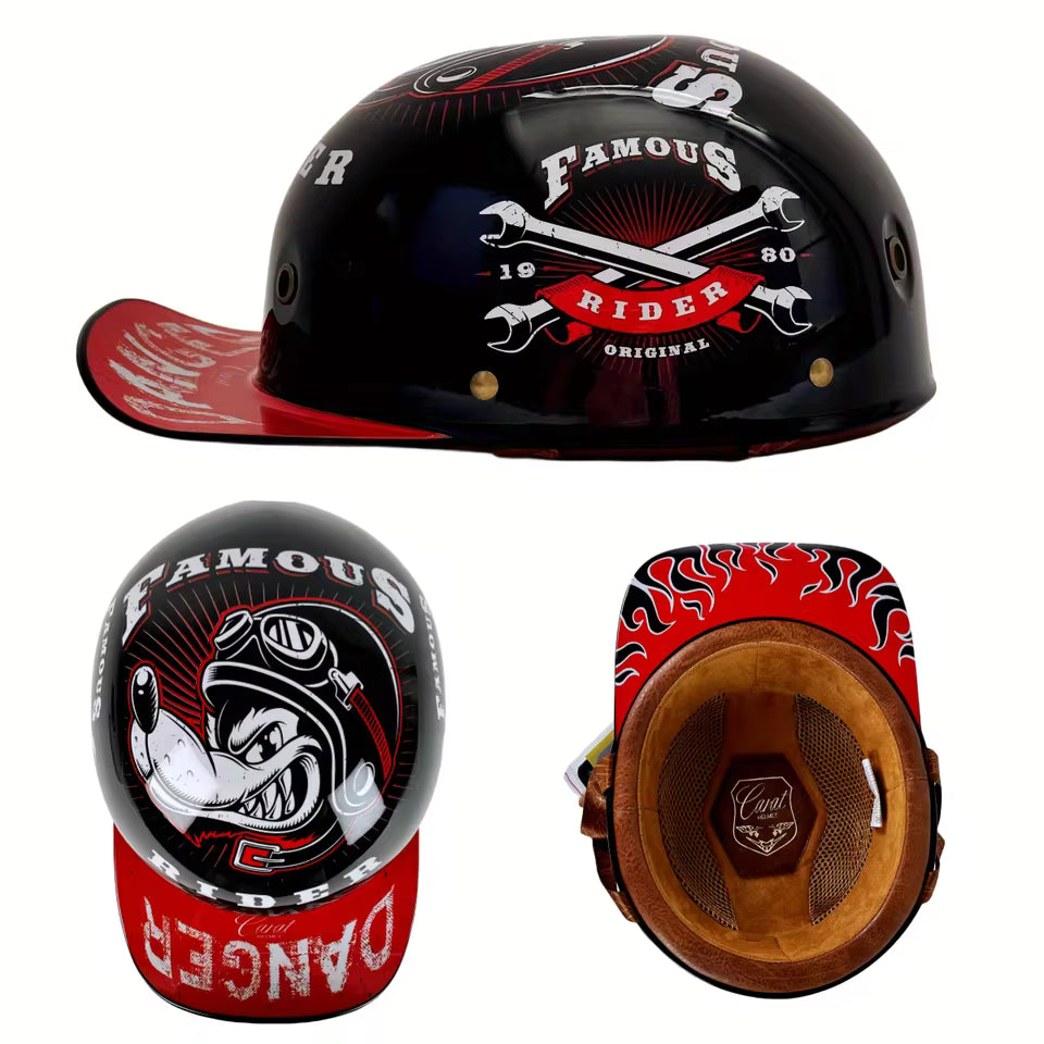 Casco Mezzo Retro Anni '90 – Stile Vintage da Strada - Meowbutter