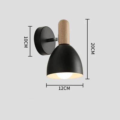 Nordic Wooden Wall Lamp | Adjustable Bedside Light | Meowbutter