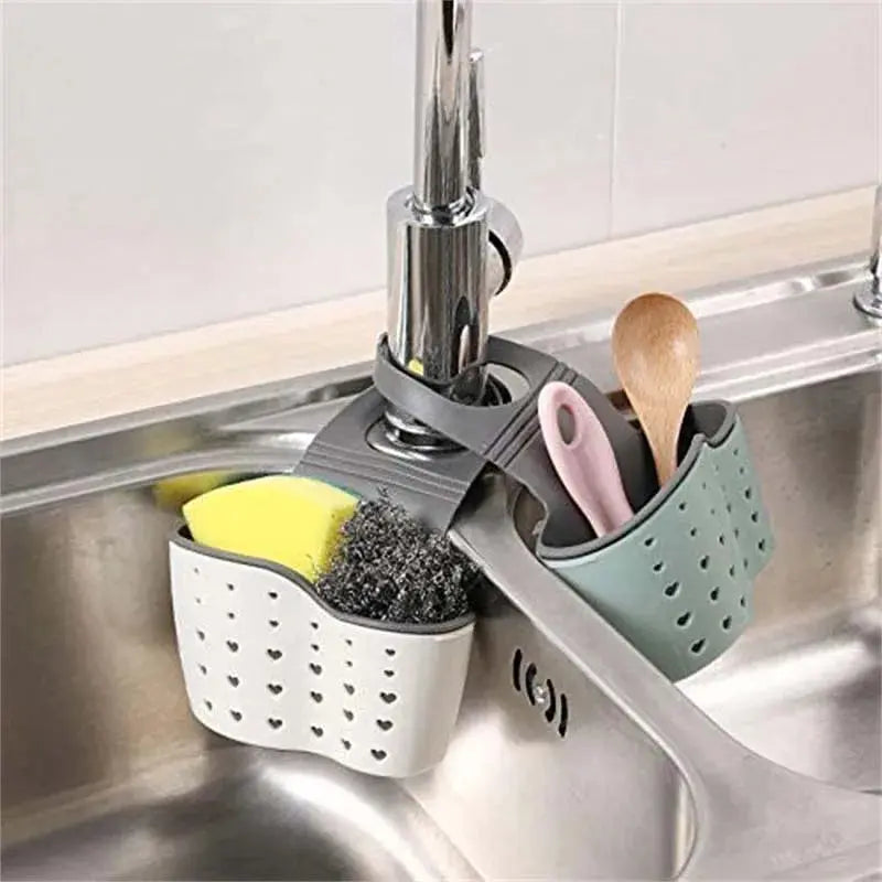 Set di due cestini regolabili per lo scarico del lavandino, per cucina e bagno