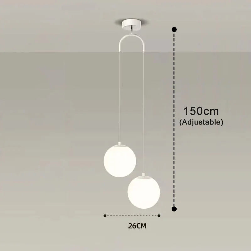 Luna Pendant Light | Nordic Modern Glass Globe Design | Meowbutter