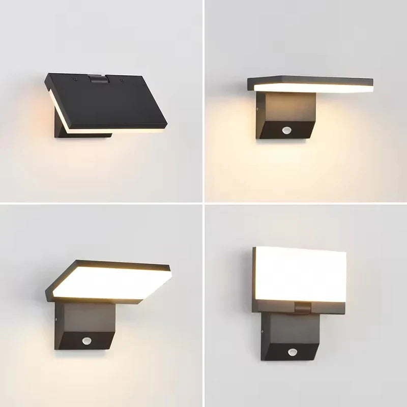 LumiFold Outdoor Wall Light | IP65 Waterproof & Motion Sensor Option | Meowbutter