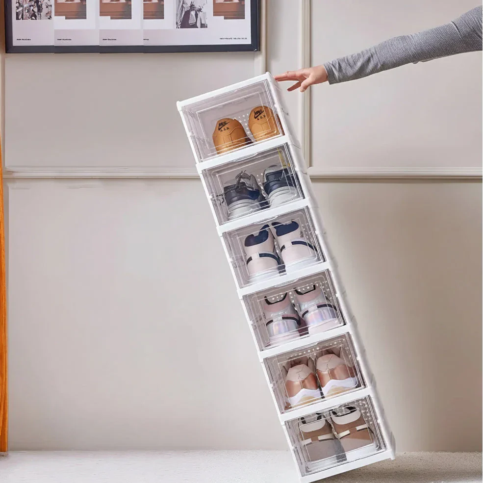 Transparenter Schuh-Organizer-Schrank als Platzsparer | meowbutter