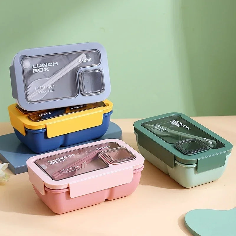 BentoGo 850ml Leakproof Lunch Box — Built-In Cutlery, Microwave and Dishwasher Safe