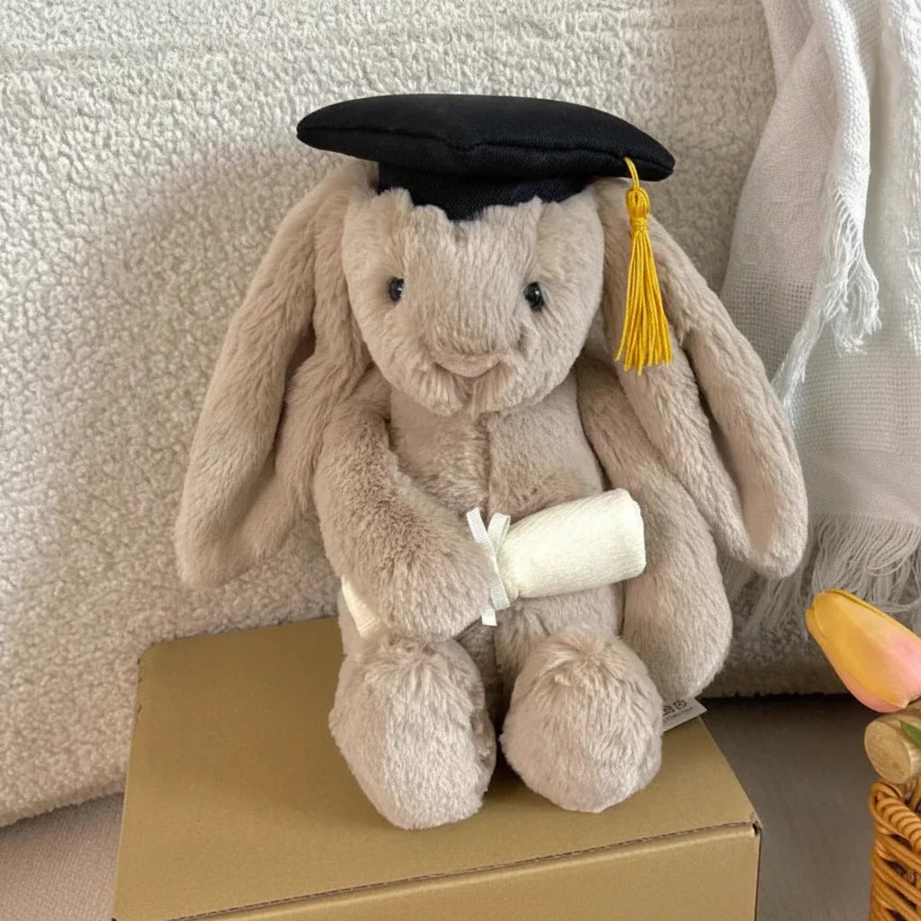 Λούτρινο κουνέλι Bunnycat 36cm για αποφοίτηση
