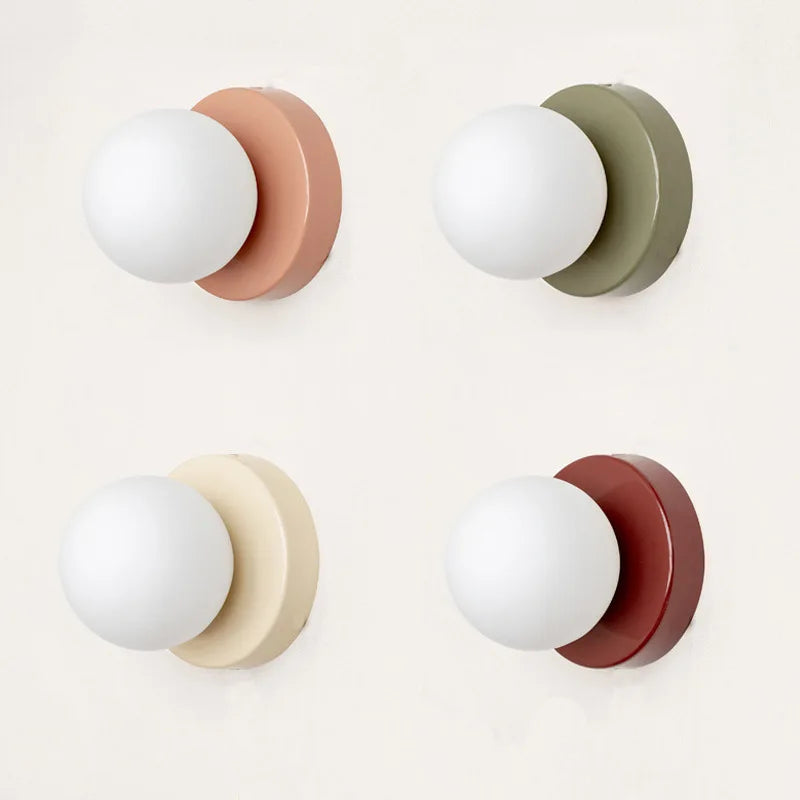 Macaron LED Wall Lamp | Modern Coloured Glass Sconce | Meowbutter