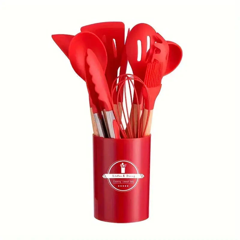 Set di utensili da cucina in silicone da 12 pezzi per la cucina di tutti i giorni
