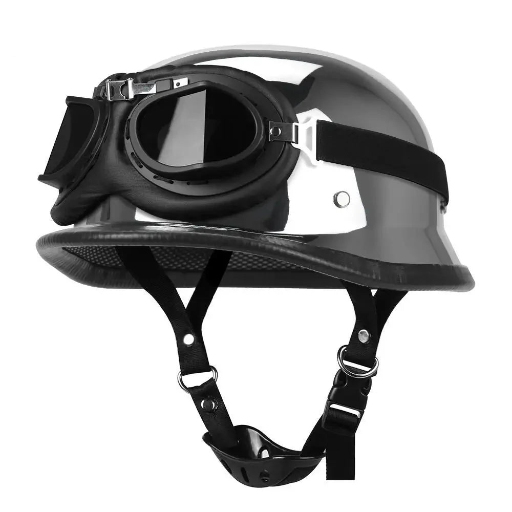 DOT-certificeret halv hjelm retro motorcykel - Meowbutter