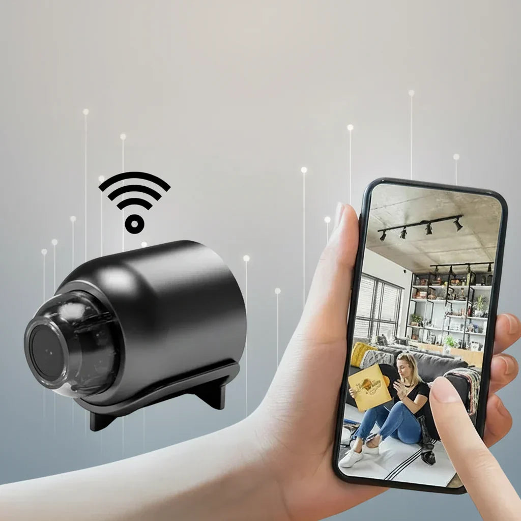 Mini vnitřní bezpečnostní kamera s WiFi — kompaktní HD provedení