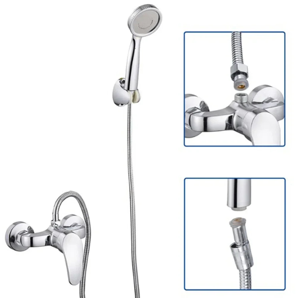 Shower Hose Extension - 2m Stainless Steel - Flexible Bathroom Water Pipe | meowbutter