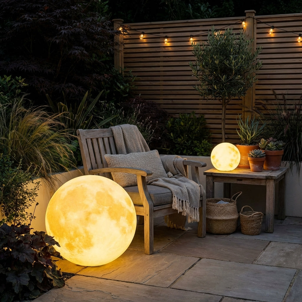 Selune Solar-Powered Lamp For Outdoor Gardens With Spherical Light