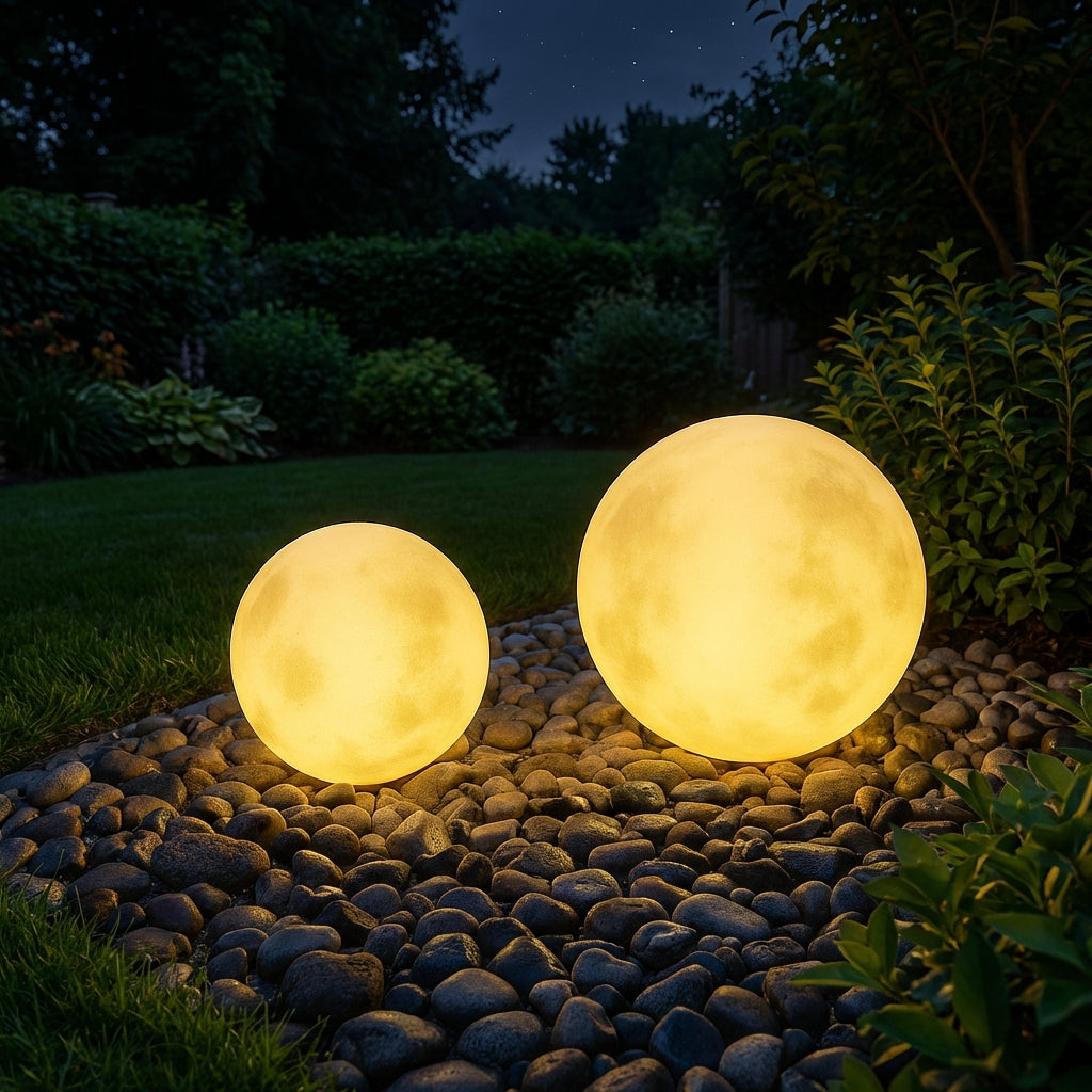 Selune Solar-Powered Lamp For Outdoor Gardens With Spherical Light