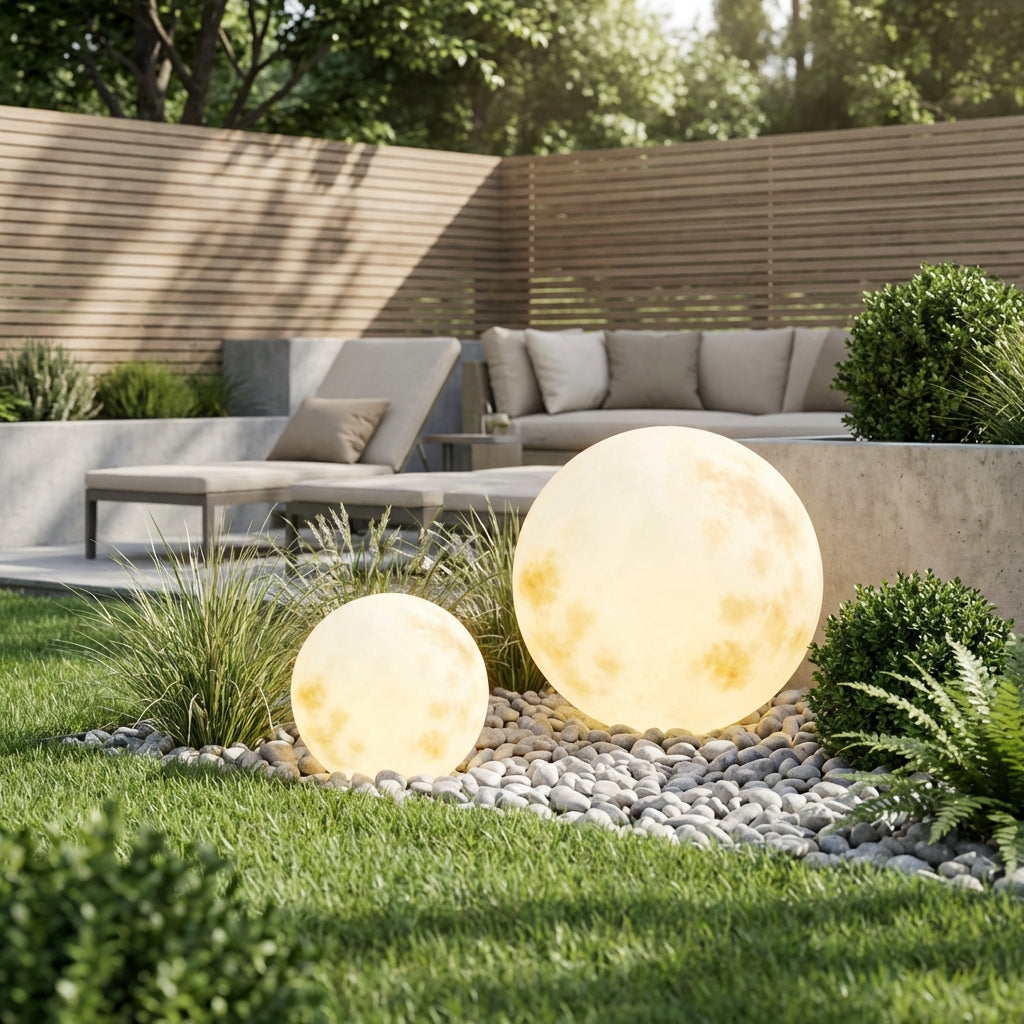 Selune Solar-Powered Lamp For Outdoor Gardens With Spherical Light