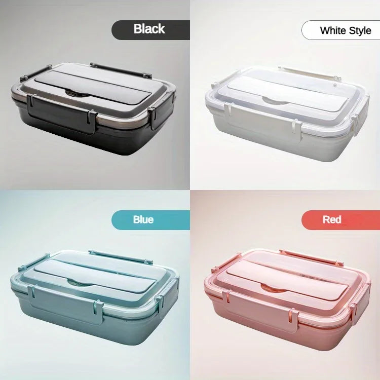 BentoBox Leakproof Stainless Steel Lunch Box — Three Compartments