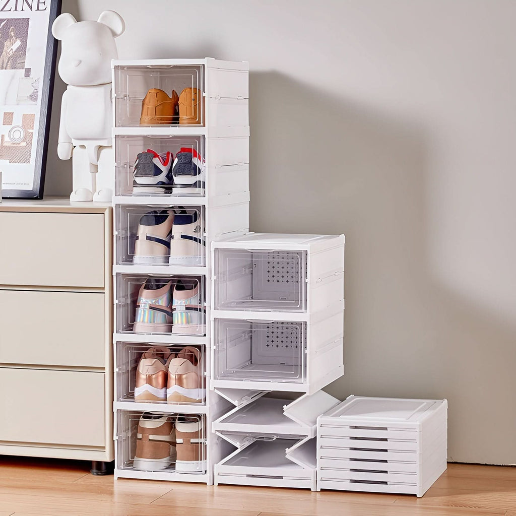 Transparenter Schuh-Organizer-Schrank als Platzsparer | meowbutter