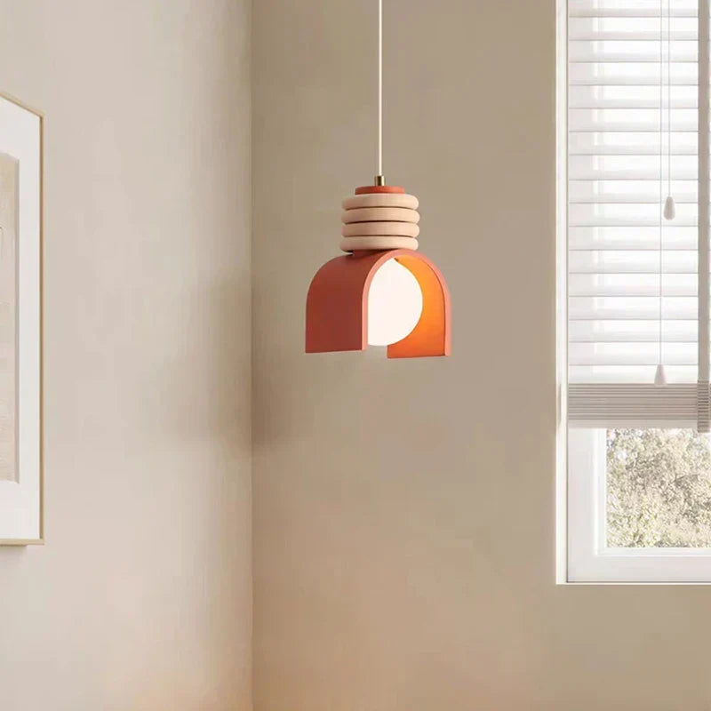Lampada a sospensione minimalista in resina Wabi-Sabi