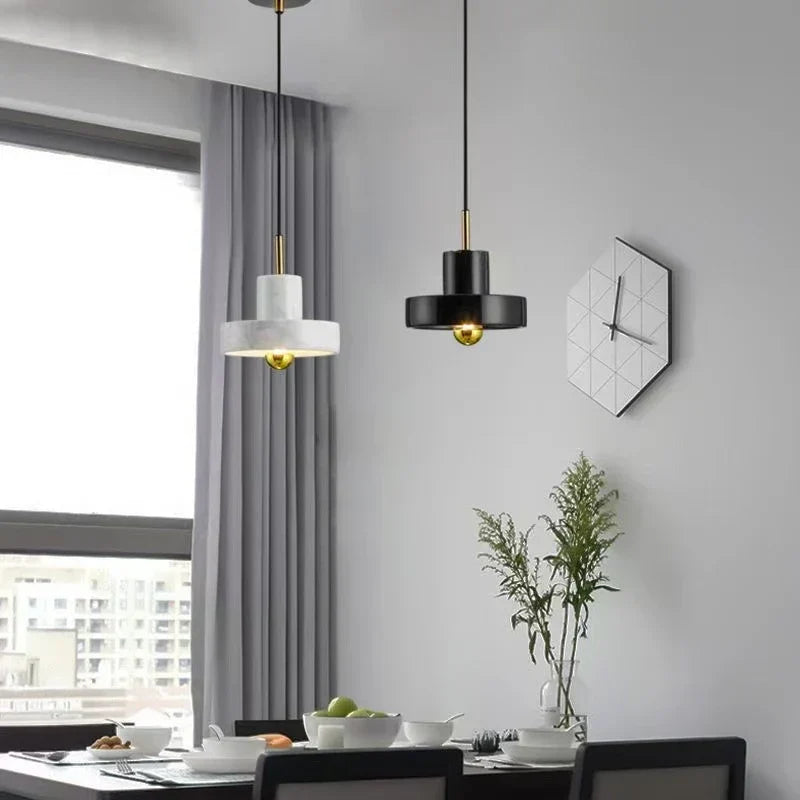 Lampada a sospensione in marmo | Design postmoderno in pietra naturale | Meowbutter