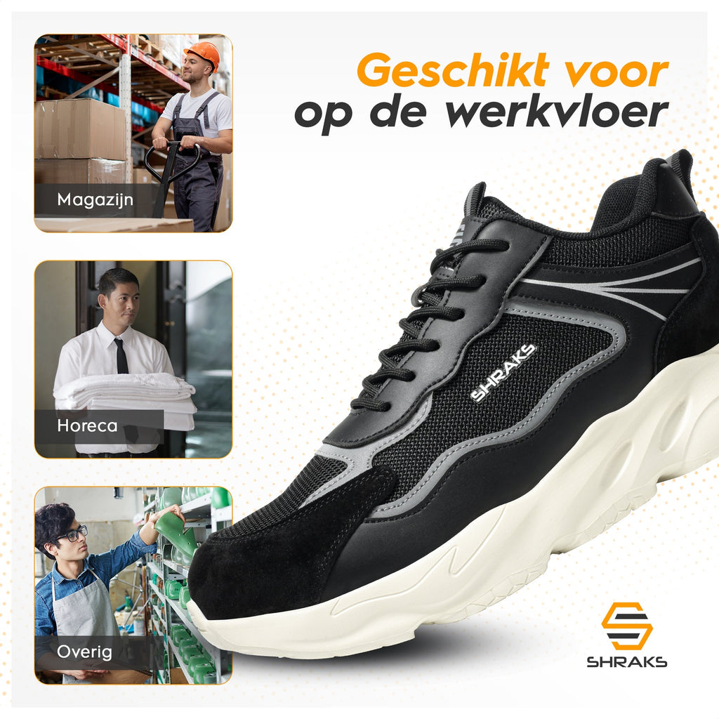 Moda Work Shoes With Steel Toe Anti Slip Sole All Day Comfort