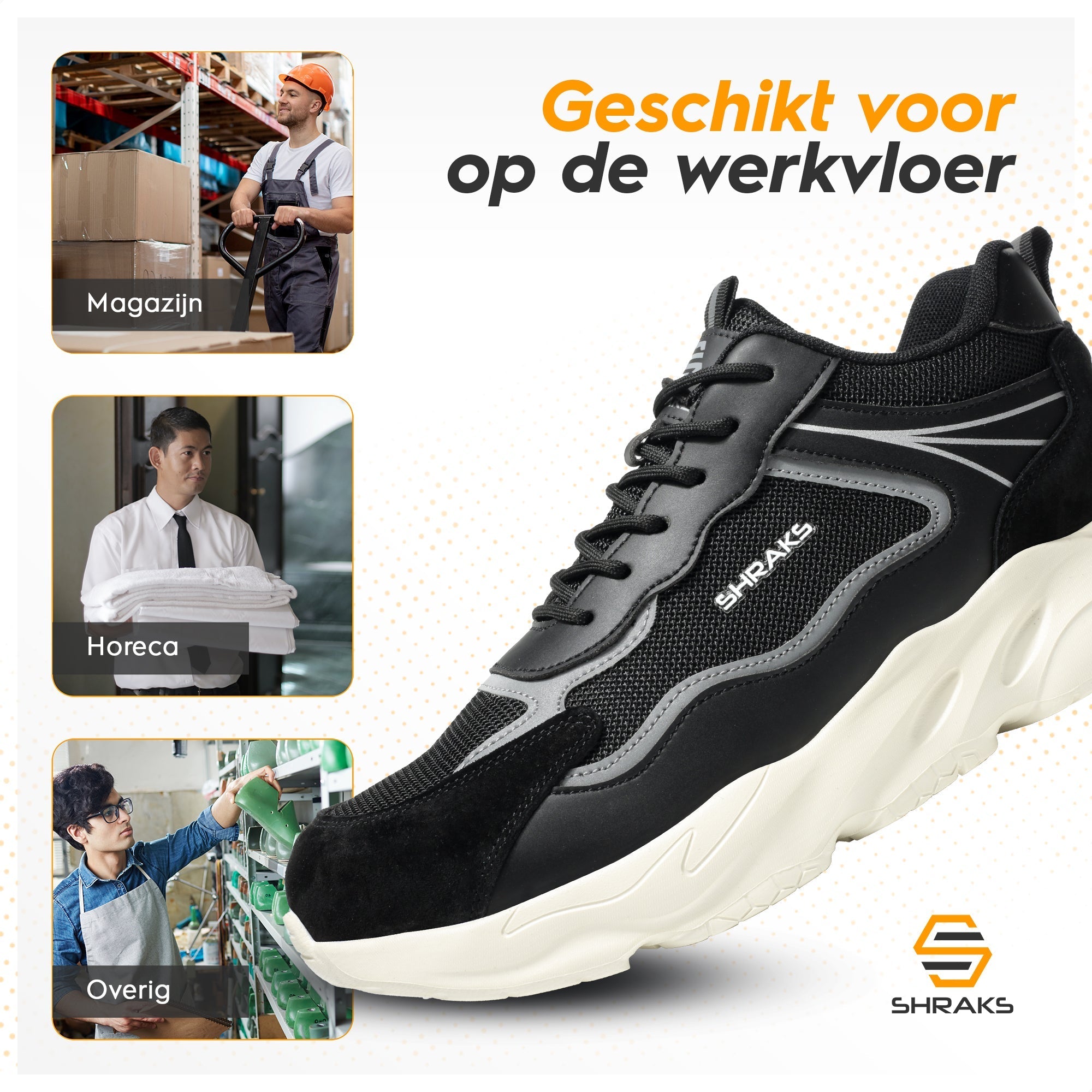 Moda Work Shoes With Steel Toe Anti Slip Sole All Day Comfort
