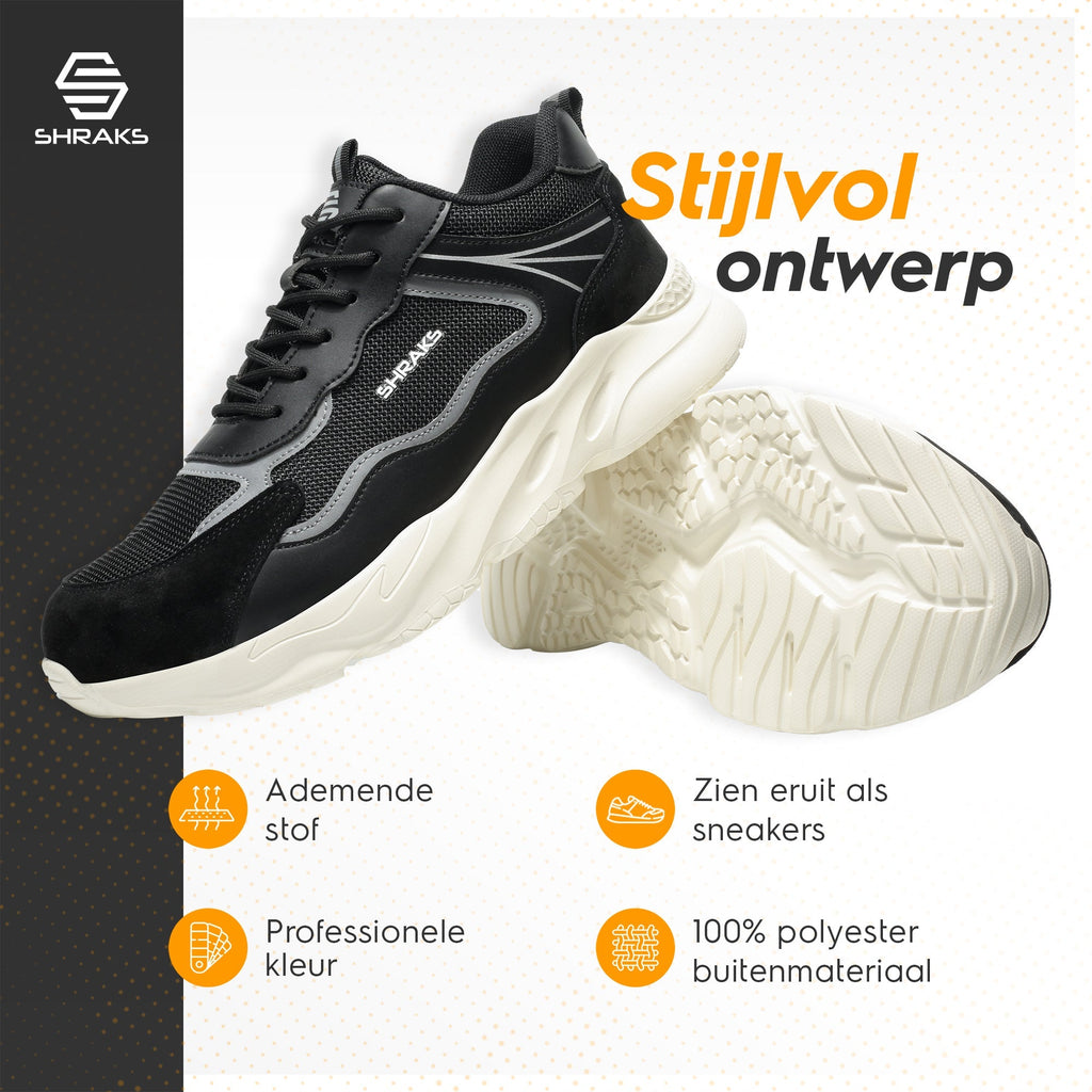 Moda Work Shoes With Steel Toe Anti Slip Sole All Day Comfort
