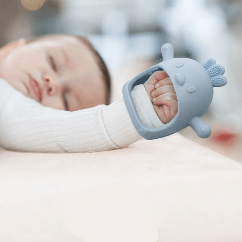 Baby Teething Mitten Silicone Chew Glove Soothing Sore Gums | Meowbutter