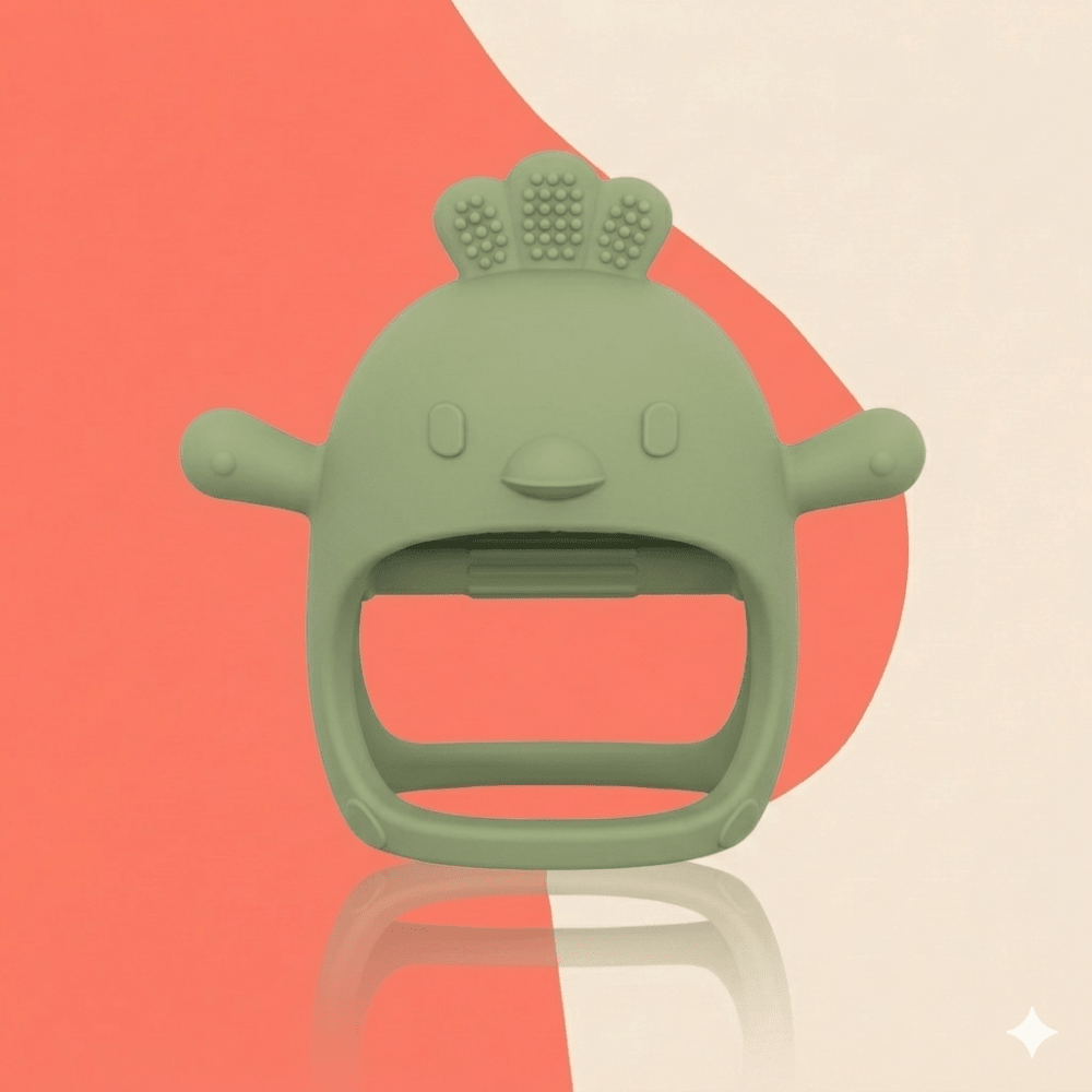 Baby Teething Mitten Silicone Chew Glove Soothing Sore Gums | Meowbutter