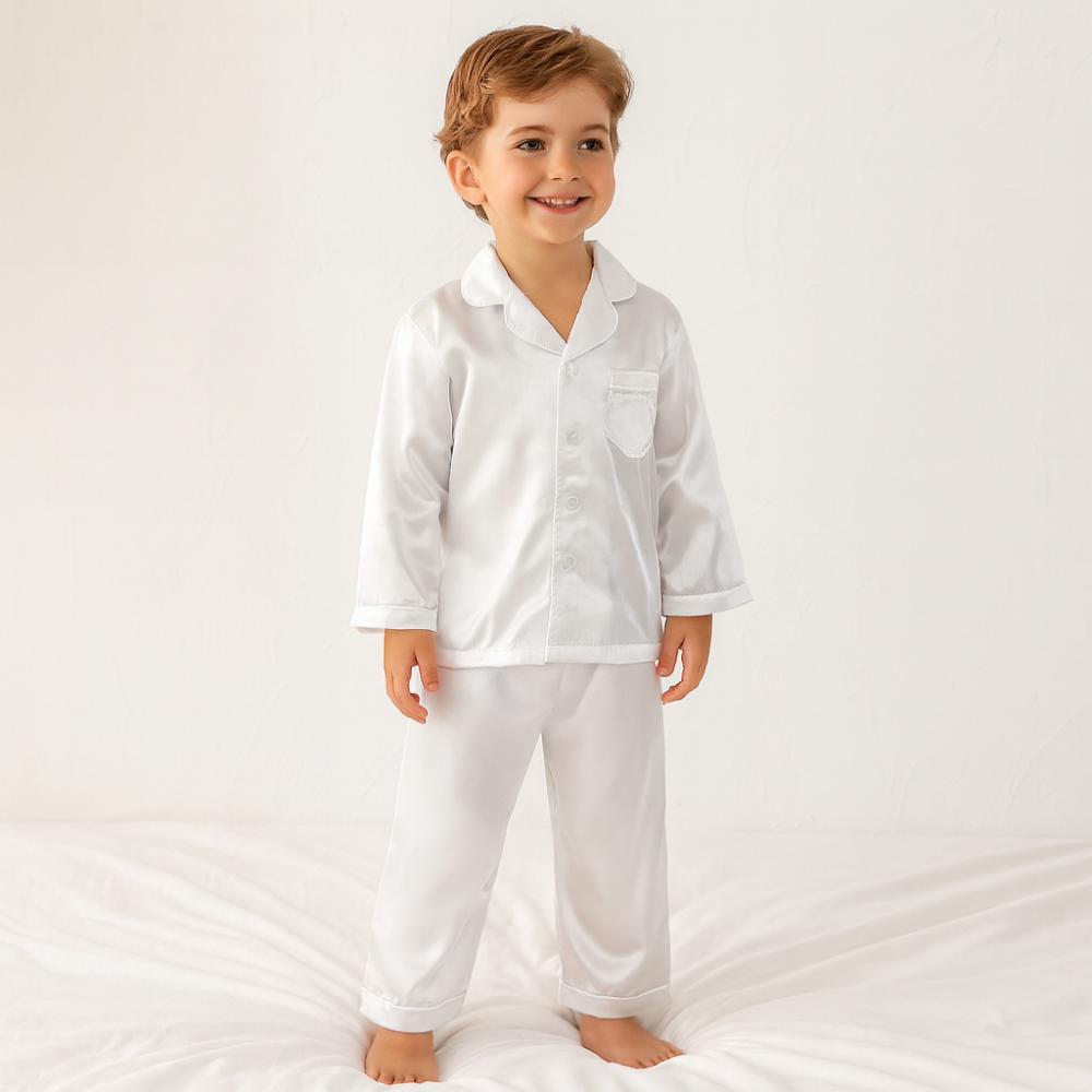 Kids Button-Top Sleepwear Set — Coordinating Top and Bottoms