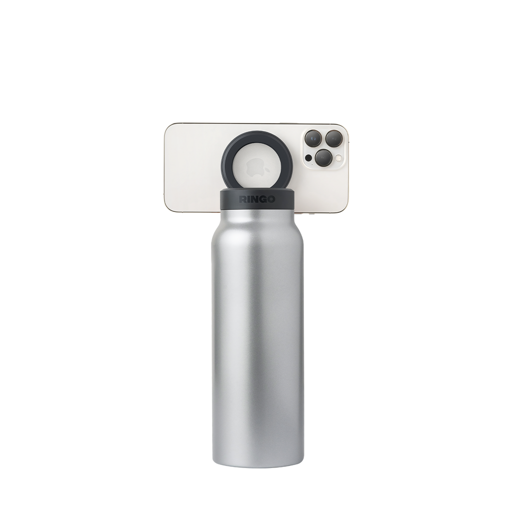 Water Bottle With Magnetic Lid And Phone Holder On The Go