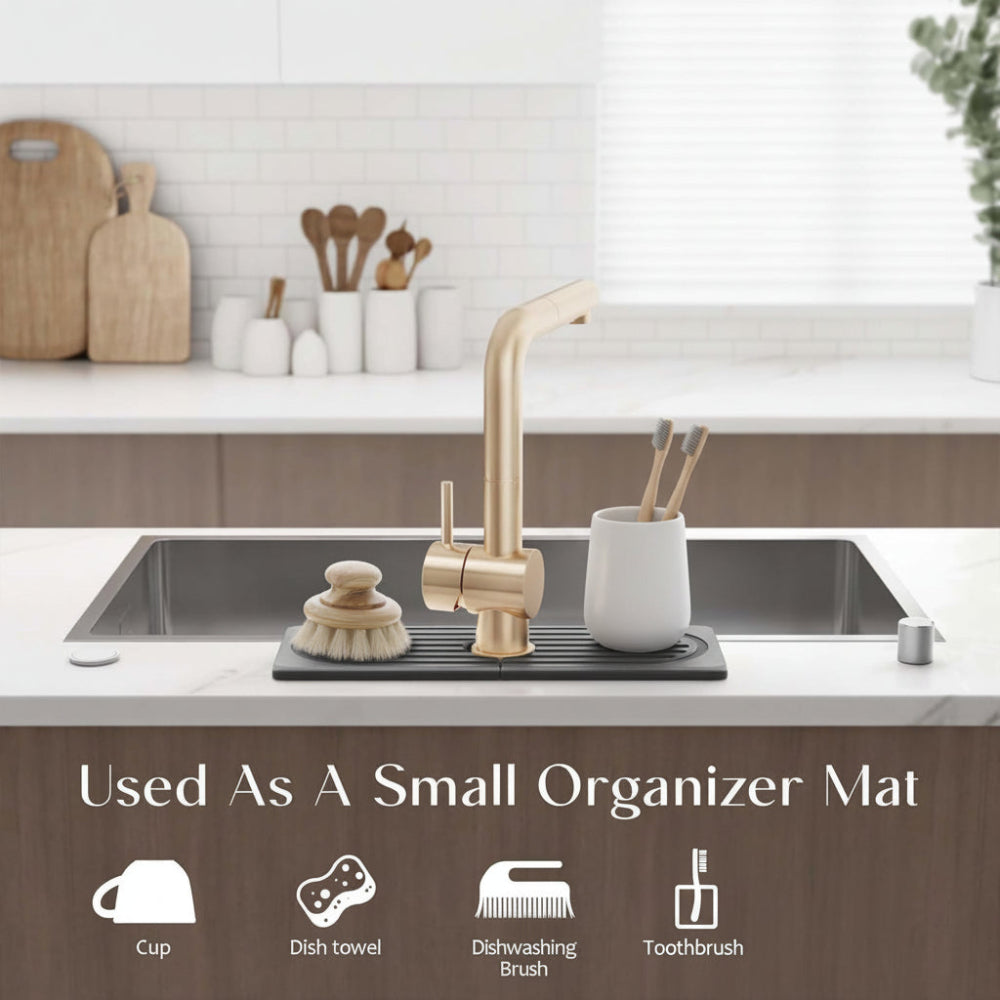Sink Mat Diatomite Stone Faucet Drying Tray Kitchen Counter | Meowbutter