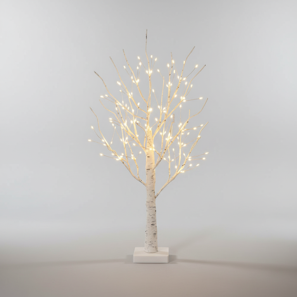 LumiBranch Skandynawskie drzewko stołowe — ciepłe białe światło