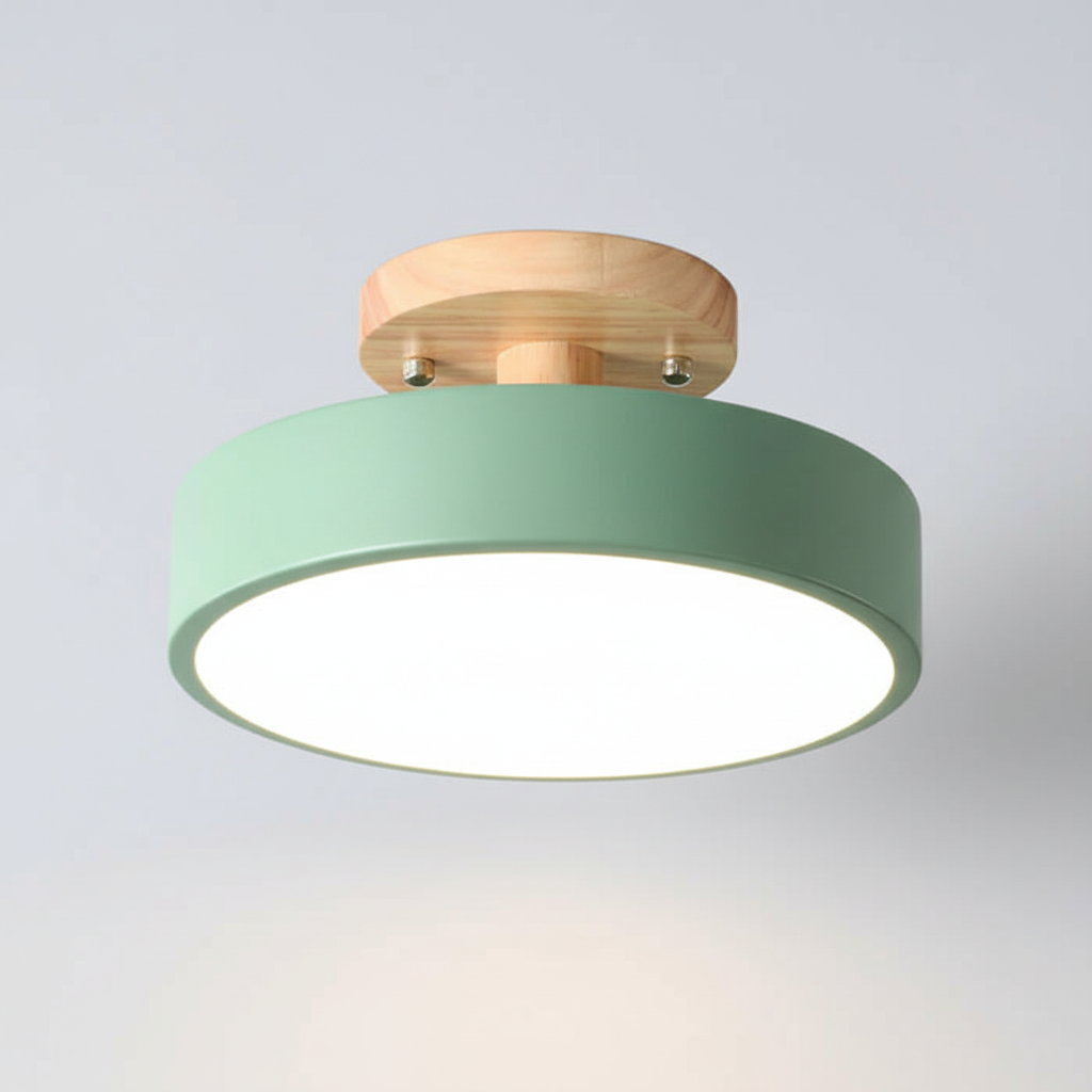 ScandiLite Scandinavische ronde plafondlamp — zachte warme gloed