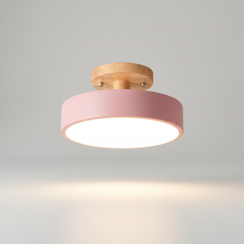 ScandiLite Scandinavische ronde plafondlamp — zachte warme gloed