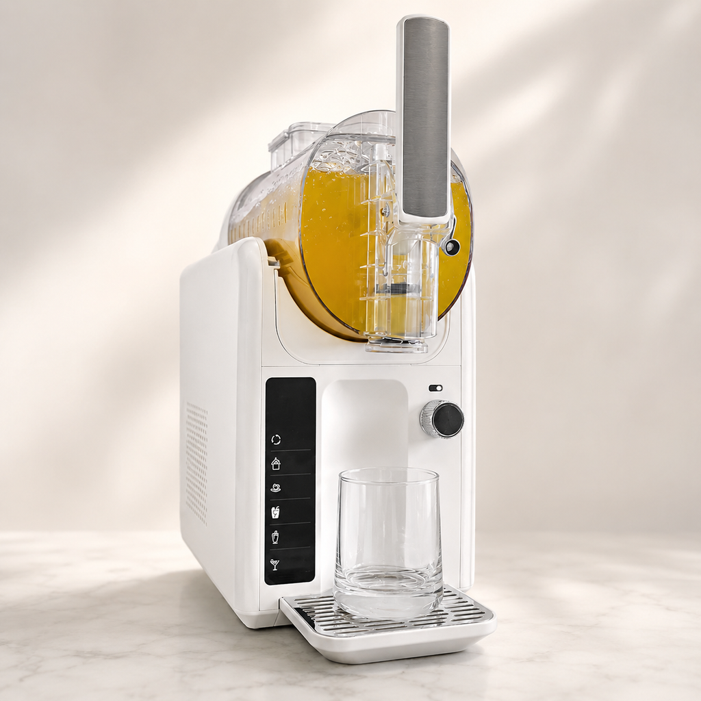 Aparat automat de preparat granita cu două cuve - sistem compact de amestecare pentru blat