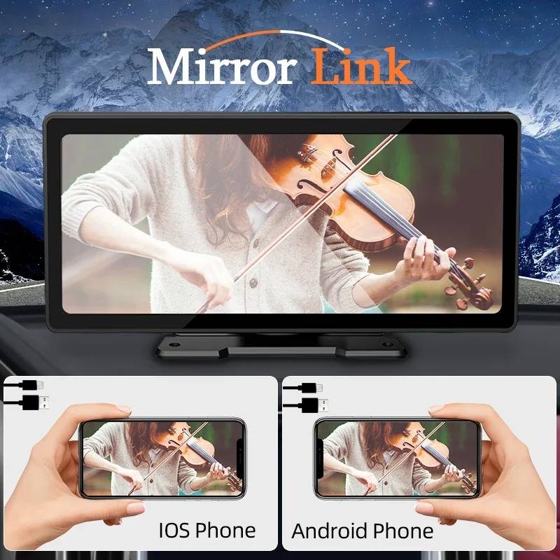 10,26-Zoll Auto-Stereo-Touchscreen – Kabelloses CarPlay & Android Auto – Rückfahrkamera – Bluetooth | meowbutter