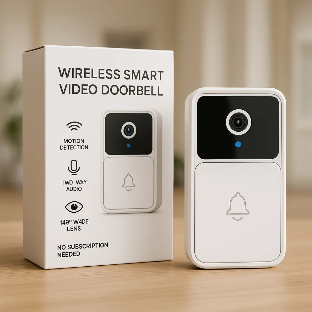 HD videó kapucsengő - 1080p - Mozgásérzékeléses értesítések - Kétirányú hang - Wi-Fi - Előfizetés nélkül | meowbutter