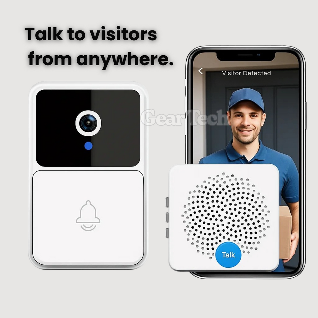 HD videó kapucsengő - 1080p - Mozgásérzékeléses értesítések - Kétirányú hang - Wi-Fi - Előfizetés nélkül | meowbutter