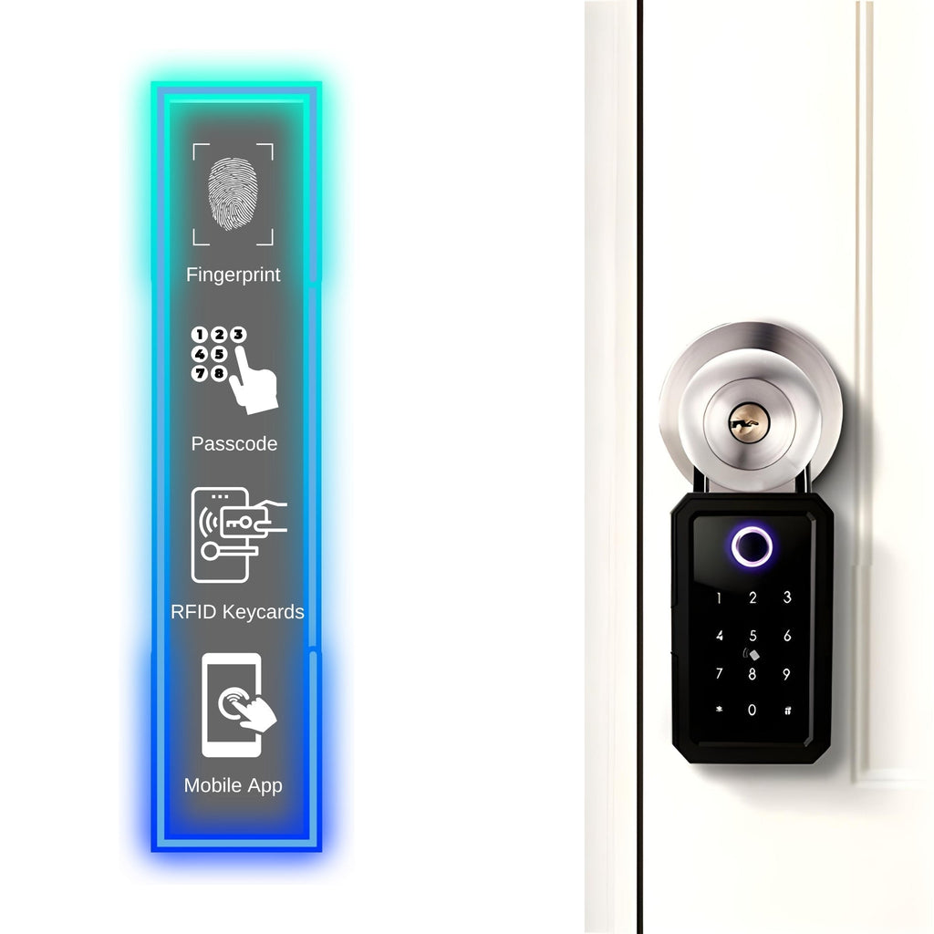 Smart Key Lockbox - Accesso Wi-Fi e impronta digitale - Controllo tramite app - Codice di accesso - Con o senza gateway | meowbutter