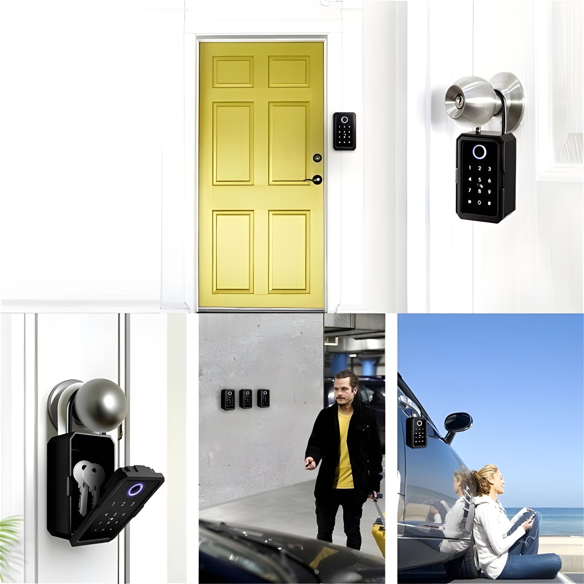 Smart Key Lockbox - Accesso Wi-Fi e impronta digitale - Controllo tramite app - Codice di accesso - Con o senza gateway | meowbutter