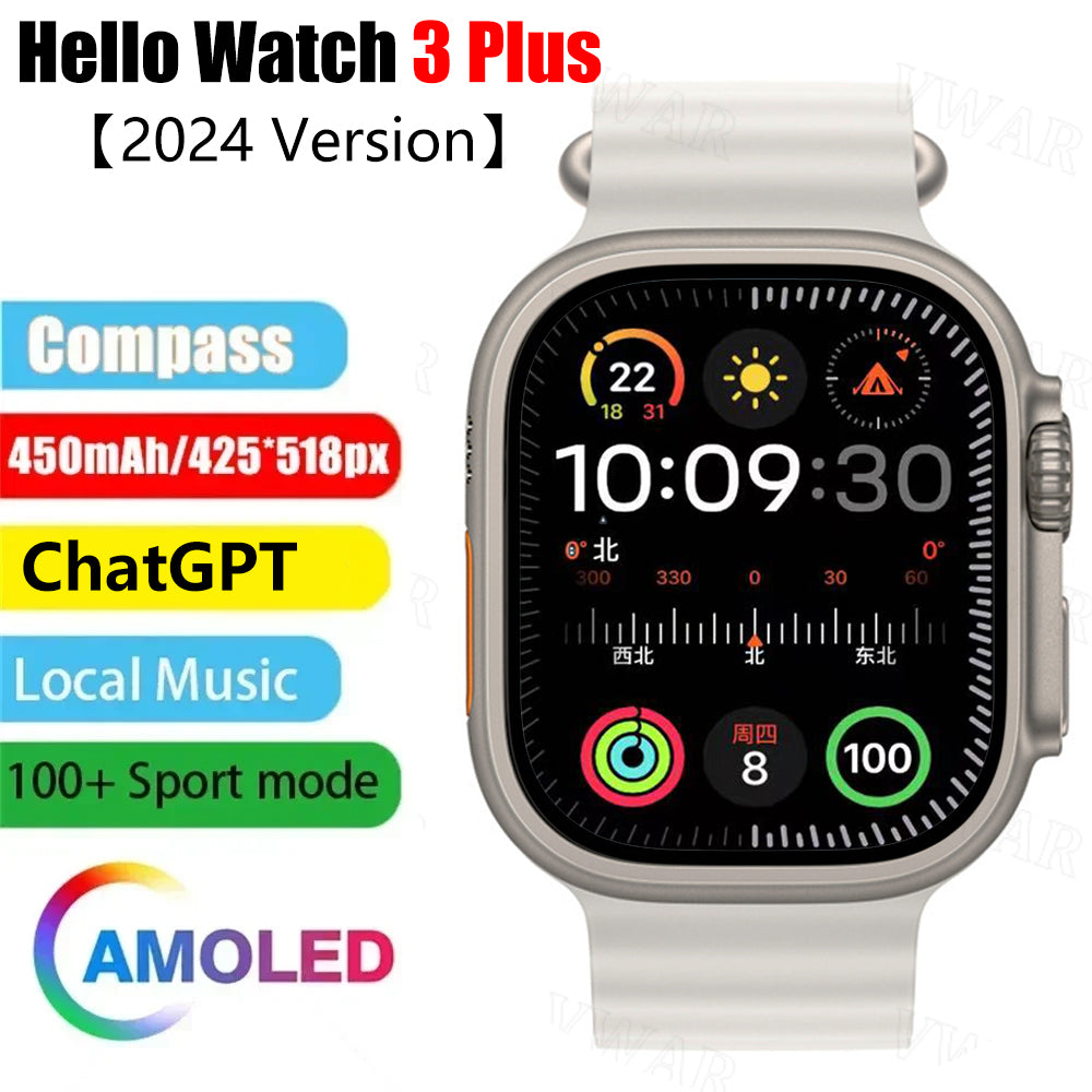 Smartwatch H26 Ultra Plus — 2.04-calowy wyświetlacz LTPO AMOLED, 173 tryby sportowe, częstotliwość odświeżania 90Hz, 1GB pamięci wewnętrznej