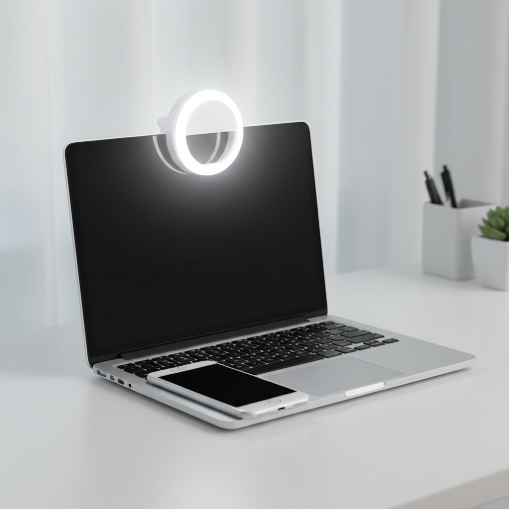 Lampe clip portable pour smartphone SnapBright — Éclairage uniforme pour selfies