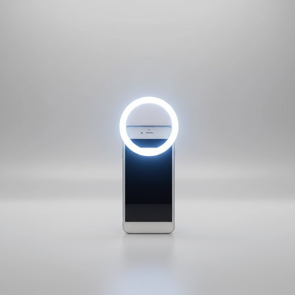 Lampe clip portable pour smartphone SnapBright — Éclairage uniforme pour selfies