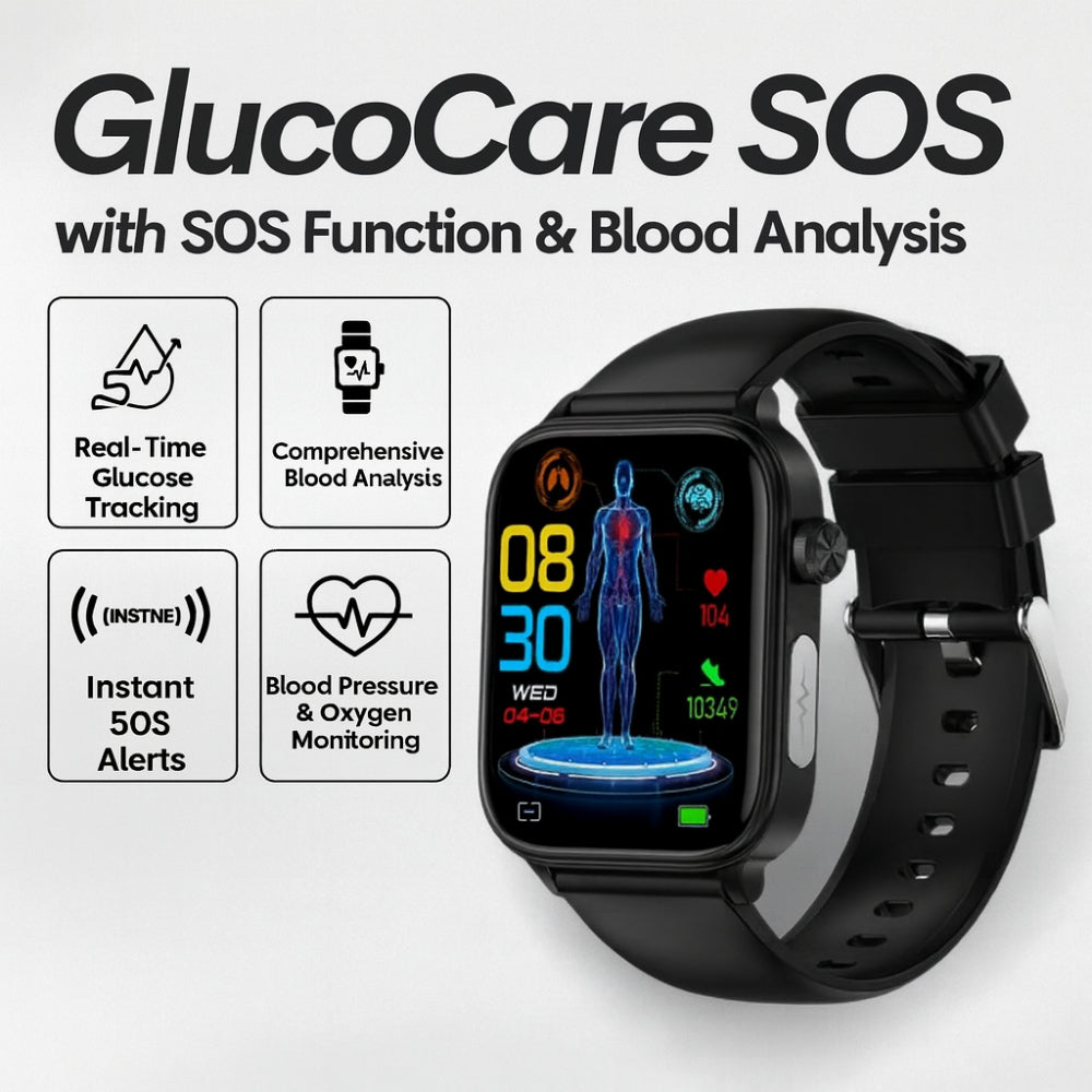 Smartwatch til sundhedsovervågning med GPS og alarmarmbånd | Meowbutter
