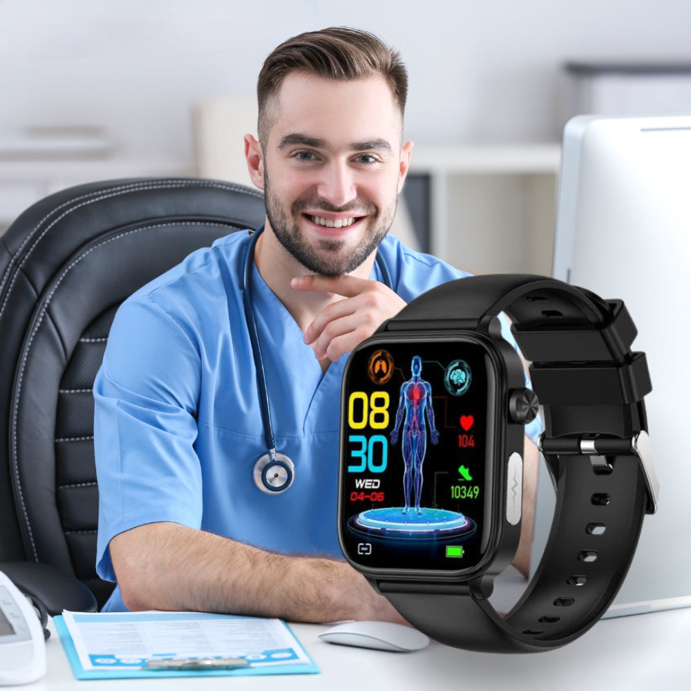 Smartwatch til sundhedsovervågning med GPS og alarmarmbånd | Meowbutter