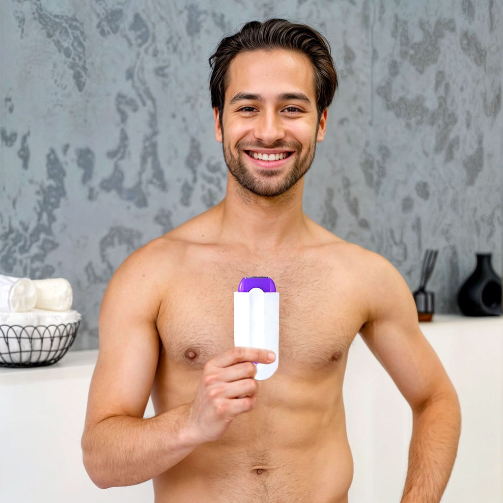 Removedor de pelos masculino sem fios e indolor, com ferramenta de cuidado pessoal | meowbutter